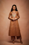 Load image into Gallery viewer, Mustard Mirror and Sequins A Line Set with Dupatta