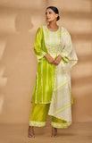 Load image into Gallery viewer, Lime Green A Line Kurta