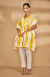 Load image into Gallery viewer, Yellow Two Tone Short Kaftan