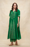 Load image into Gallery viewer, Green Gota Pleated Kaftan