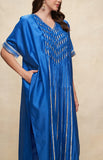 Load image into Gallery viewer, Royal Blue Gota Pleated Kaftan