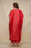 Load image into Gallery viewer, Red Gota Pleated Kaftan