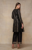 Load image into Gallery viewer, Black Open Gota Kurta Dress