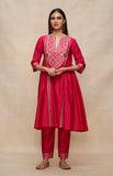 Load image into Gallery viewer, Rani Pink Gathered Kurta
