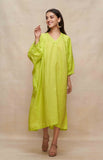 Load image into Gallery viewer, Lime Green Kaftan Dress