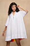 Load image into Gallery viewer, Satrangi White Short Dress