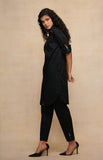 Load image into Gallery viewer, Satrangi Black Long Shirt