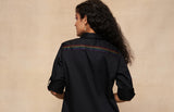 Load image into Gallery viewer, Satrangi Black Long Shirt