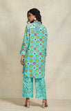 Load image into Gallery viewer, Turquoise Sequins Linen Shirt