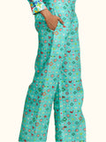 Load image into Gallery viewer, Turquoise Linen Pants