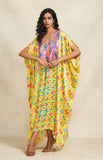 Load image into Gallery viewer, Yellow Sequins Kaftan