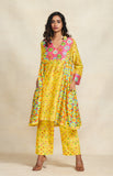 Load image into Gallery viewer, Yellow Chanderi Pants