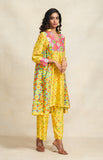 Load image into Gallery viewer, Yellow Chanderi Pants