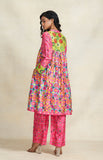Load image into Gallery viewer, Pink Sequins Gathered Kurta