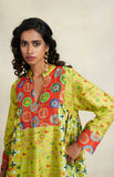 Load image into Gallery viewer, Green Sequins Gathered Kurta