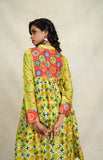 Load image into Gallery viewer, Green Sequins Gathered Kurta