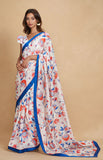 Load image into Gallery viewer, White Printed Saree