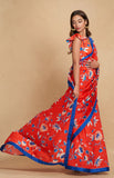 Load image into Gallery viewer, Red Printed Saree