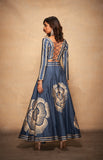 Load image into Gallery viewer, Blue Rose Gota Blouse