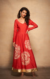 Load image into Gallery viewer, Red Rose Gota Anarkali