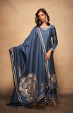 Load image into Gallery viewer, Blue Rose Gota Dupatta