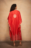 Load image into Gallery viewer, Red Rose Gota Kaftan