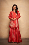 Load image into Gallery viewer, Red Rose Gota Kurti