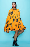 Load image into Gallery viewer, Orange Midi Tiered Dress
