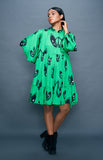 Load image into Gallery viewer, Green Midi Tiered Dress