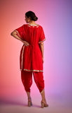 Load image into Gallery viewer, Red Sequins Short Kaftan
