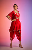 Load image into Gallery viewer, Red Sequins Short Kaftan
