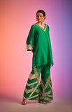 Load image into Gallery viewer, Green Sequins Short Kurta