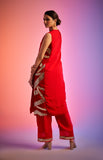 Load image into Gallery viewer, Red Sequins Sleeveless Kurta