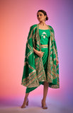 Load image into Gallery viewer, Green Draped Skirt