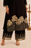 Load image into Gallery viewer, Black Rose Gota Straight Pants
