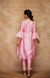 Load image into Gallery viewer, Pink Chanderi Silk Gota Kurta