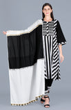 Load image into Gallery viewer, Black &amp; Off White Dupatta