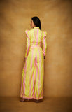 Load image into Gallery viewer, Pink &amp; Yellow High Waisted Pant
