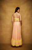Load image into Gallery viewer, Pink &amp; Yellow Ruffle Bordered Skirt