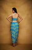 Load image into Gallery viewer, Yellow &amp; Blue Halter Blouse