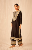 Load image into Gallery viewer, Black A Line Kurta