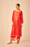 Load image into Gallery viewer, Red A Line Kurta