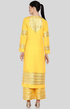 Load image into Gallery viewer, Yellow Barcode A Line Kurta
